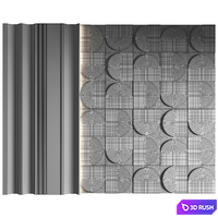 Wall Panel Decor 331 3D Model Vray, Corona