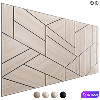 Decorative wall panel 127 3D Model Vray, Corona