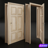 Door vintage refurbished 3D Model Vray