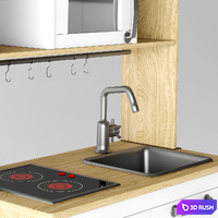 Children kitchen DUKTIG 3D Model Vray