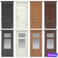 Classic interior doors 01 3D Model Vray