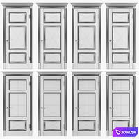 Classic interior doors 01 3D Model Vray