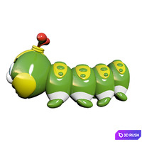 Toy Caterpillar 3D Model Vray