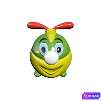 Toy Caterpillar 3D Model Vray