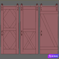 Interior doors 3D Model Vray, Corona
