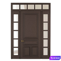 Classic doors 3D Model Vray, Corona
