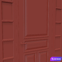 Classic doors 3D Model Vray, Corona