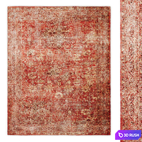 Almira Hand-Knotted Wool Rug RH 3D Model Vray