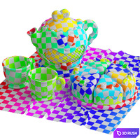 LeapFrog Tea Set 3D Model Corona
