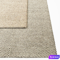 Axiom Handwoven Wool Flatweave Rug RH Collection 3D Model Vray