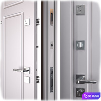 Entrance metal door Francesco (Your Frame) 3D Model Vray, Corona