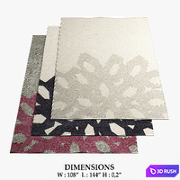 Kvadrat Rugs_648 3D Model Vray, Corona