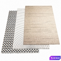 Three ASPLUND rugs - 1-8 3D Model Vray