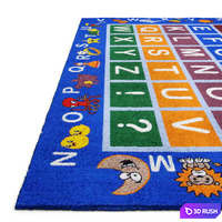Jenny Collection Light Blue Kids Area Rug 3D Model Vray