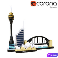 LEGO Sydney 3D Model Corona