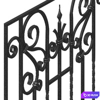 Window grill 3D Model Vray, Corona