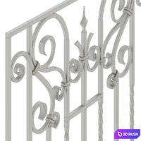 Window grill 3D Model Vray, Corona