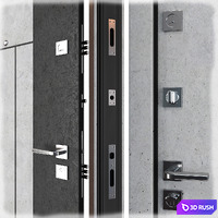 Entrance metal door Arcadia (Zimen) 3D Model Vray, Corona