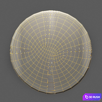 Round jute rug 2 3D Model Vray, Corona