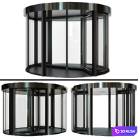 Revolving entrance doors 3D Model Vray, Corona