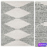 MoDRN Scandinavian Linear Triangles Area Rug 3D Model Corona