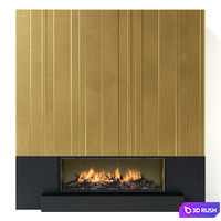 Fireplace modern 60 3D Model Vray, Corona