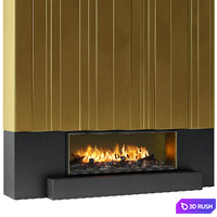 Fireplace modern 60 3D Model Vray, Corona