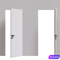 Door Barausse Blanc on Secret 3D Model Vray, Corona