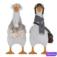 Knitted Geese 3D Model Vray, Corona