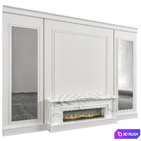 Firepalce No4 3D Model Vray, Corona