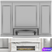 Firepalce No4 3D Model Vray, Corona