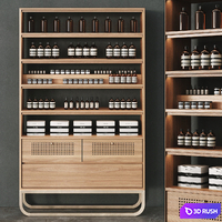 Cosmetic set with chest of drawers and shelves 2 3D Model Vray, Corona