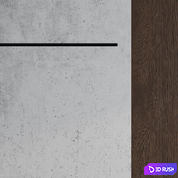 Decorative wall with fireplace set 18 3D Model Vray, Corona