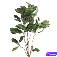 A beautiful interior plant in a modern flowerpot and a pot tree Ficus lyre, Ficus Lyrata. 1241 3D Model Vray