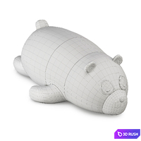 Sleeping Panda Plush Toy 3D Model Vray, Corona