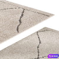 Ines Rug in Ivory 3D Model Vray, Corona