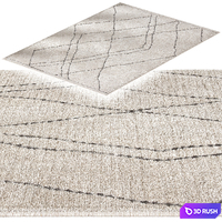 Ines Rug in Ivory 3D Model Vray, Corona
