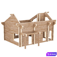High Glued Laminated Timber 3D Model Corona