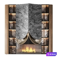 Fireplace 03 3D Model Vray, Corona