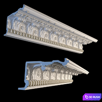Classic Cornice 3D Model Vray