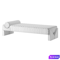 V Day Bed by Dusty Deco 3D Model Corona