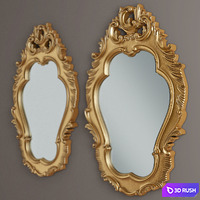 Carved mirror 3D Model Vray