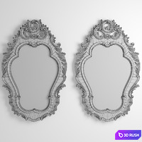 Carved mirror 3D Model Vray