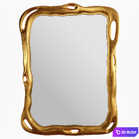 Baker Biomorphic Mirror 3D Model Vray