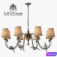 Suspension Norman Bird Chandelier 8 3D Model Vray