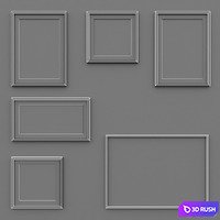 Dome deco set of paintings 3D Model Corona