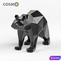 Polygon Bear Figurine 3D Model Vray