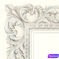 Italian floor mirror 3D Model Vray
