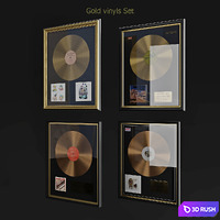 Gold vinyls set 3D Model Corona