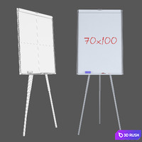 Flipchart Attache 70x100 tripod 3D Model Vray